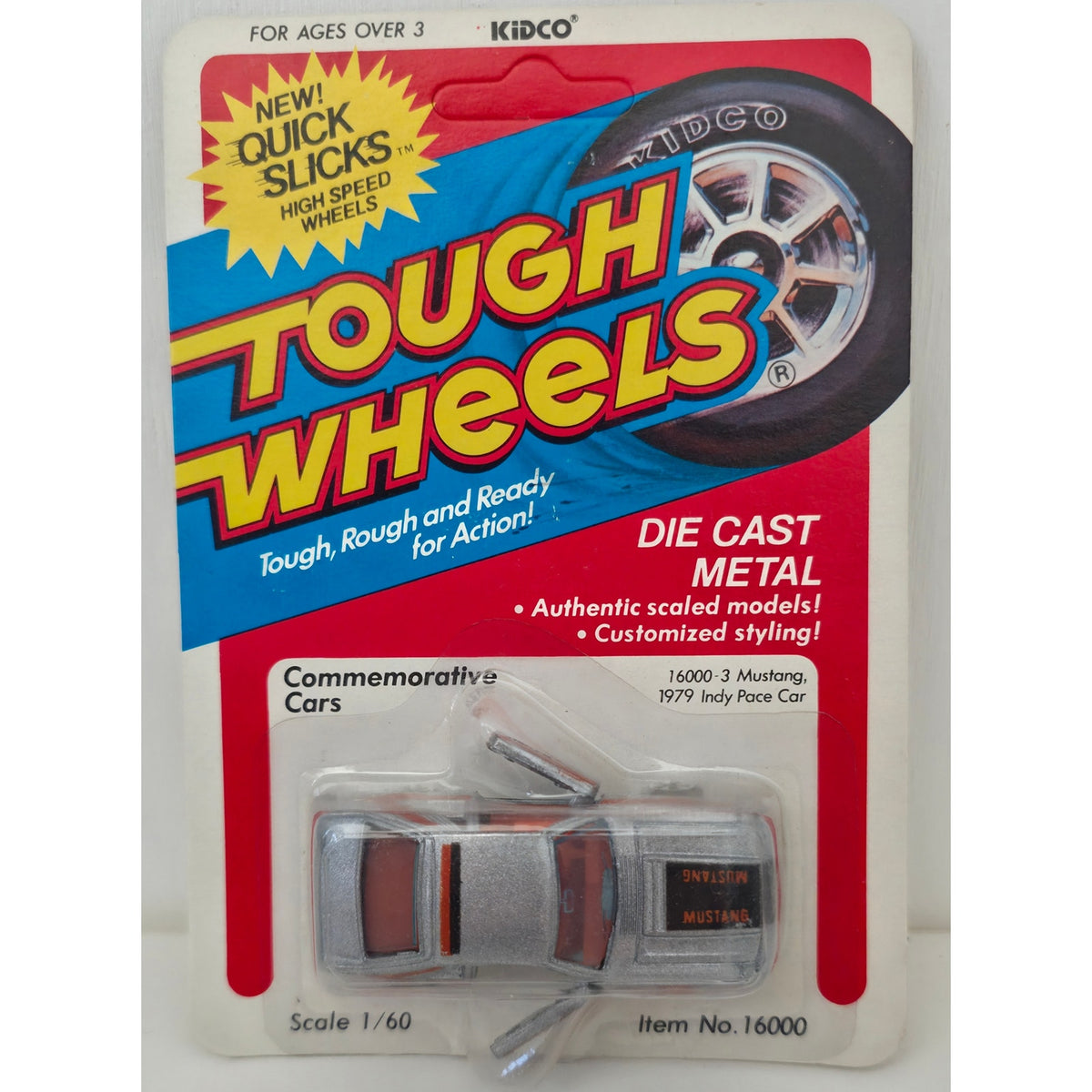VINTAGE *NEW* 1981 Kidco Tough Wheels Silver 1979 Mustang 1:60 Die Cast Toy Car