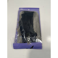 VINTAGE *NEW* 1960's Black Fishnet Seamless 100% Nylon Hosiery Size 8 1/2-11