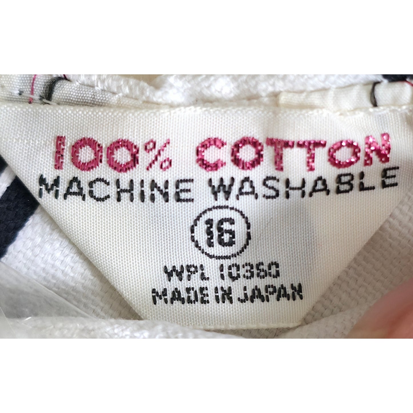 VINTAGE *NEW* 1960's Black & White Stripe Waist Tie Romper Size 12 Made in Japan