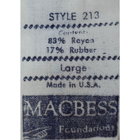 VINTAGE *NEW* 1960's Macbess Women's Cream Shapewear with Garters Size L USA