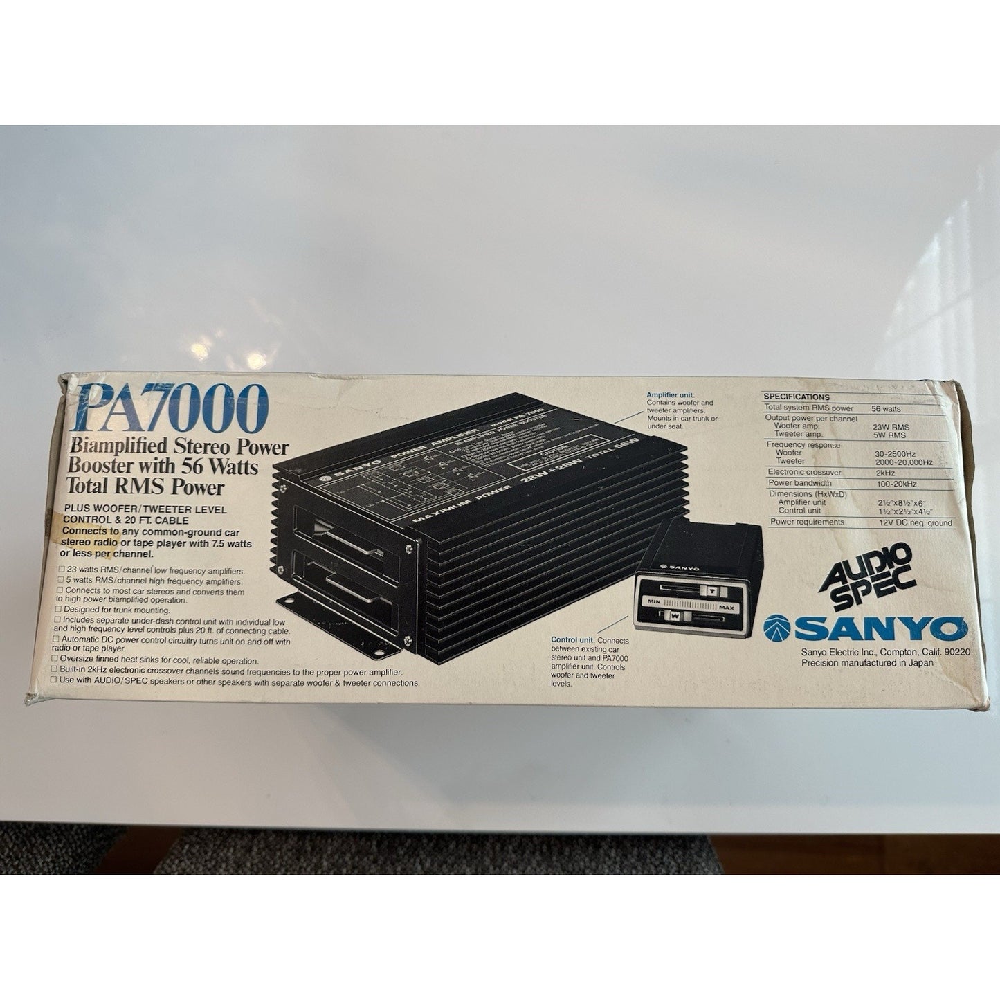 VINTAGE *NEW* 1980's Sanyo PA 7000 Bi-Amplified Car Stereo Power Booster