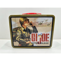 VINTAGE PRISTINE 1998 GI Joe Mini Lunch Box Action Soldier w/ Green Trim