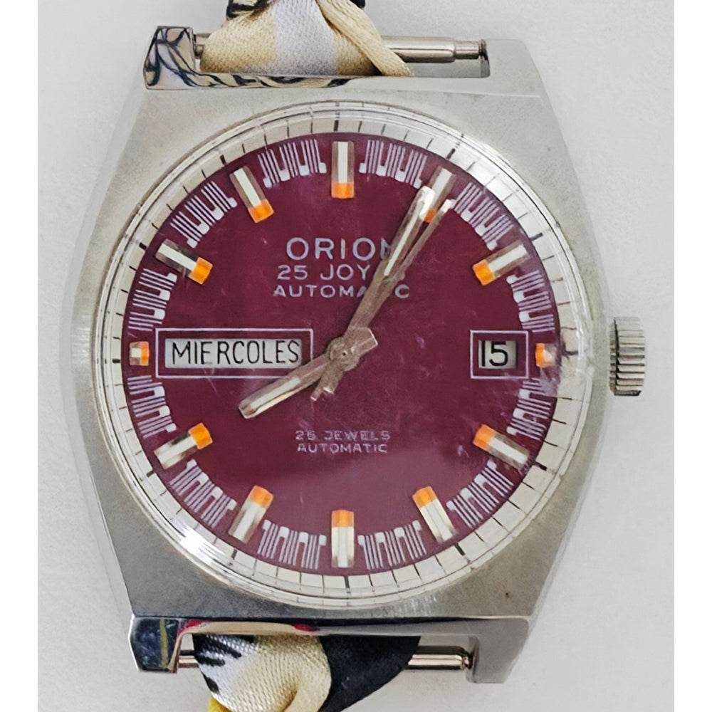 "Frozen In Time" 1960's Vintage Watch Face w/ Silk/Satin Tie Bracelet
