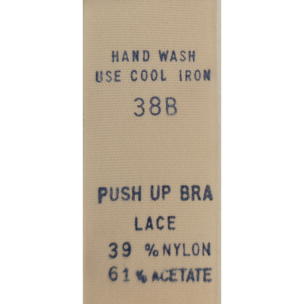 VINTAGE *NEW* 1960's Women's Beige Lace Push-Up Bra Size 38 B
