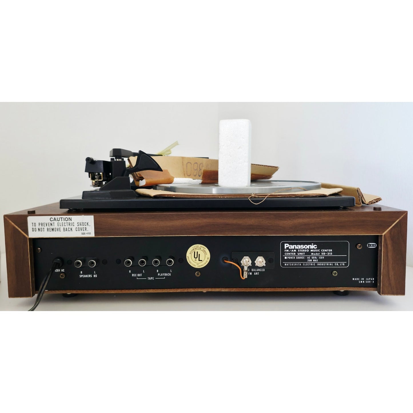 VINTAGE *NEW* 1970's Panasonic SE-2015 Record Player & Set of 2 Speakers Japan