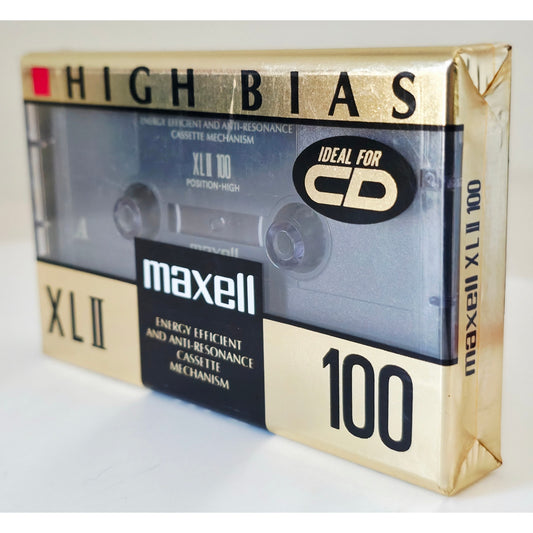 VINTAGE *NEW* 1980's Maxell XL II 100 Blank Audio Cassette Tape Sealed