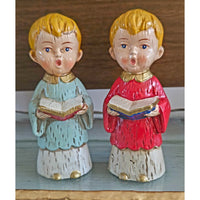 VINTAGE *NEW* 1960's Commadore Happy Time Set of 2 Singing Choir Boy Figurines