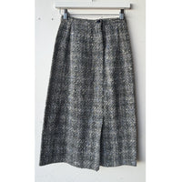 VINTAGE *NEW* 1960's Women's Blue/Gray Lined Italian Tweed Skirt Size S
