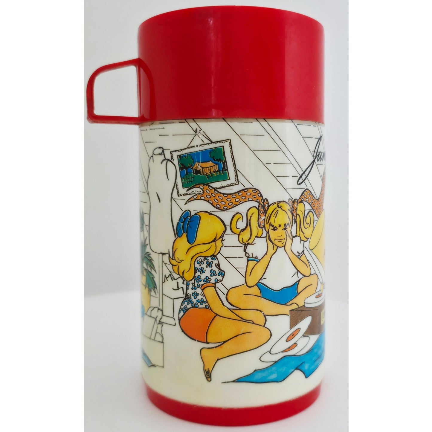 VINTAGE *NEW* 1980's Aladdin Junior Miss 8-Ounce Pop-Top Plastic Thermos