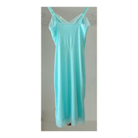 VINTAGE *NEW* 1960's Kayser Women's Light Blue with Lace Trim Slip Dress Junior M