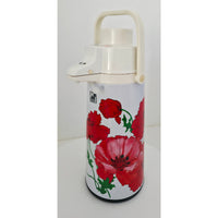 VINTAGE *NEW* 1970's Air Pot Floral Print Vacuum Liquid Dispenser