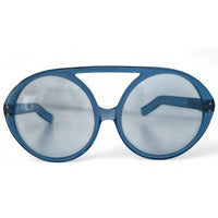 VINTAGE *NEW* 1970's Sunjoy Unisex Blue Frame with Light Blue Lens Oversized Sunglasses