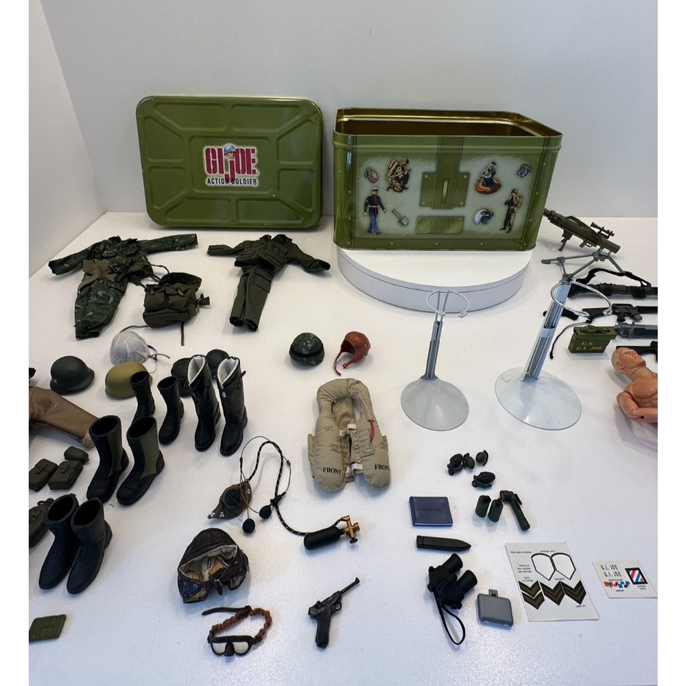 VINTAGE GI Joe Action Figures & Accessories in 1998 Collectable Tin
