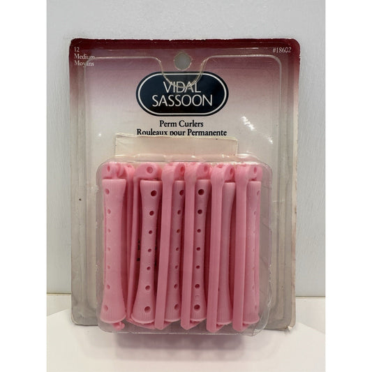 VINTAGE *NEW* 1995 Vidal Sassoon Pink Perm Rod Curlers