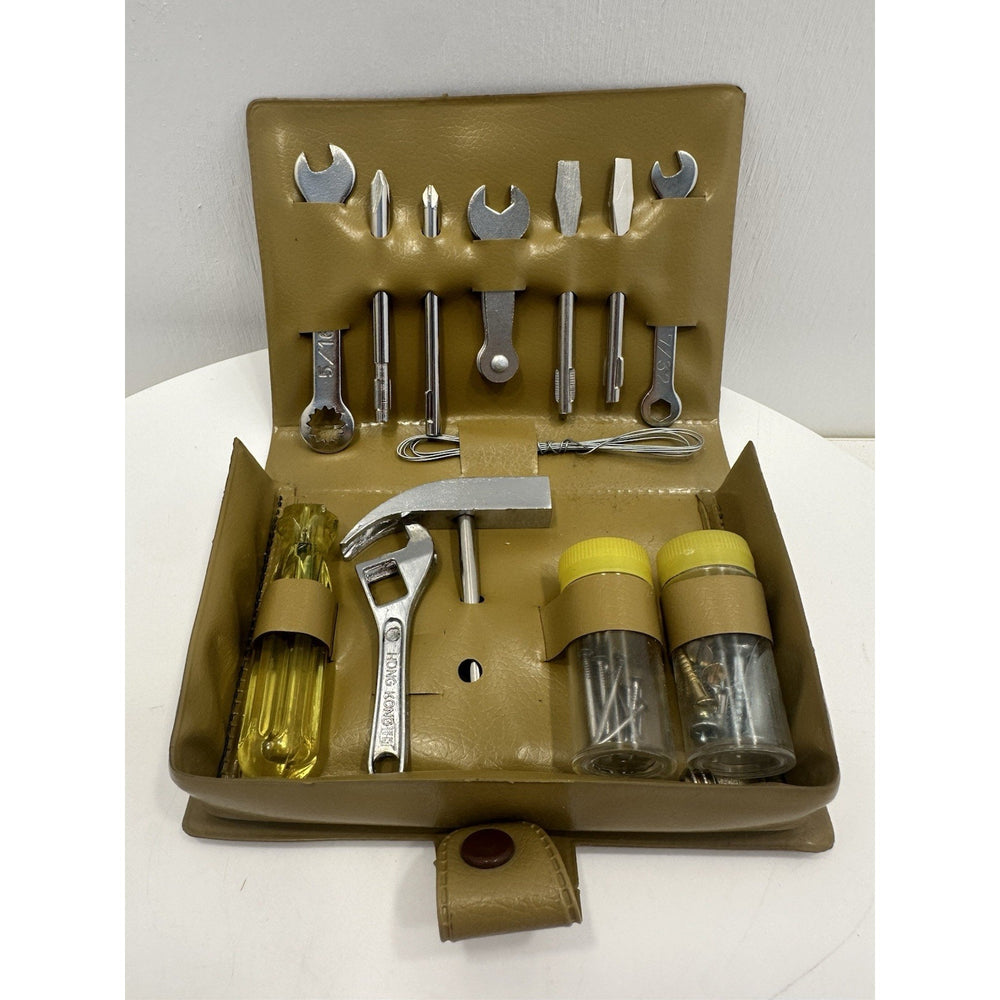 VINTAGE *NEW* 1970's 13-Piece Emergency Tool Kit in Case