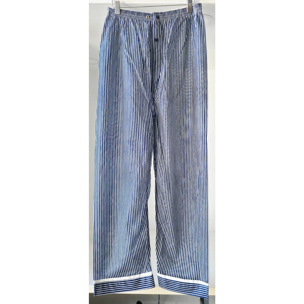 VINTAGE *NEW* 1970's Masterbuilt Men's Blue Striped Pajama Set Size S
