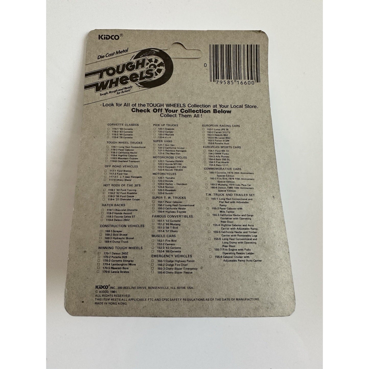 VINTAGE *NEW* Kidco Tough Wheels Commemorative Corvette 1978 25th Anniversary