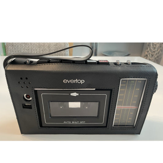 VINTAGE *NEW* 1980's Evertop MCTR-201 Cassette Tape Recorder AM/FM Radio