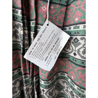 VINTAGE *NEW* 1960's Women's Green/White/Pink Pleated Mid Skirt Size M