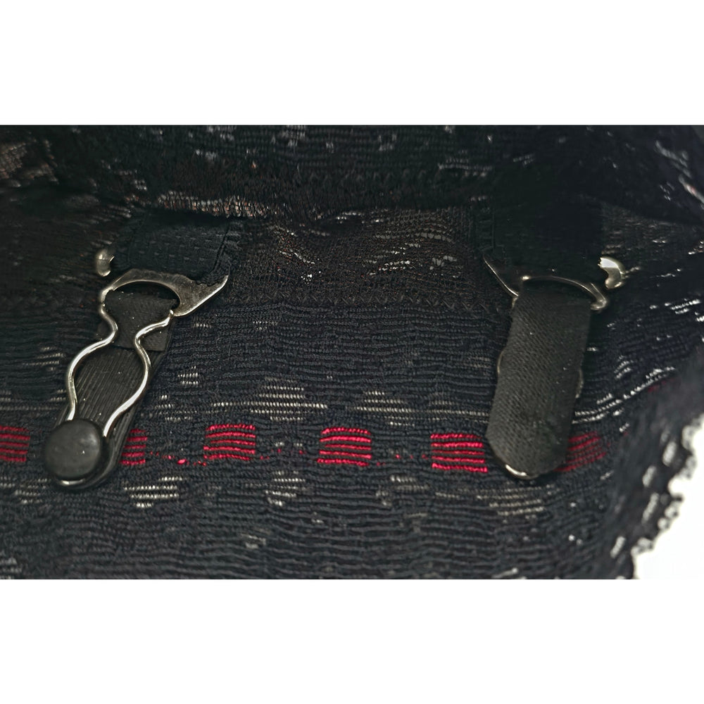 VINTAGE *NEW* 1960's Empire Foundation Women's Black Lace w/Garters Size S USA