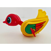 VINTAGE *NEW* 1970's Dizzy Duckling Wind-Up Yellow Toy Made in Hong Kong
