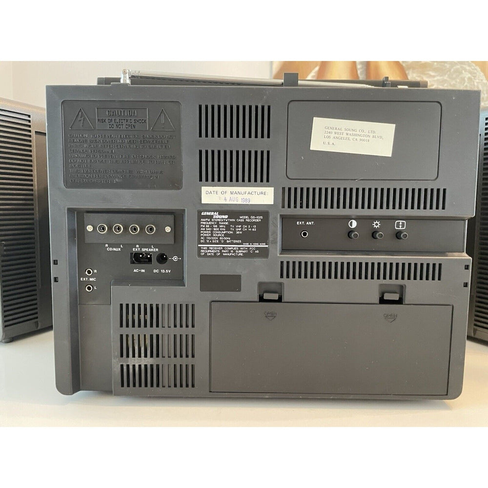 VINTAGE *NEW* 1980's General Sound GS-102S Portable Boombox w/TV