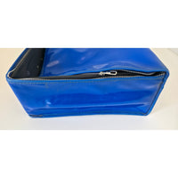 VINTAGE *PRISTINE * 1970's Vinyl Carrying Case Blue