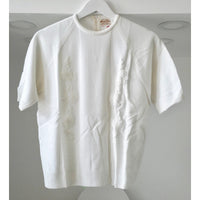 VINTAGE *NEW* Women's White Sweater with Flower Design 100% Acrylic Size 40