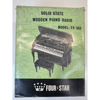 VINTAGE *NEW* 1960's Four Star Solid State Wooden Piano Radio