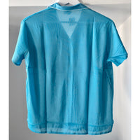 VINTAGE *NEW* 1960's  Women's Blue Pajama Set with White Trim 100% Acetate Size 40