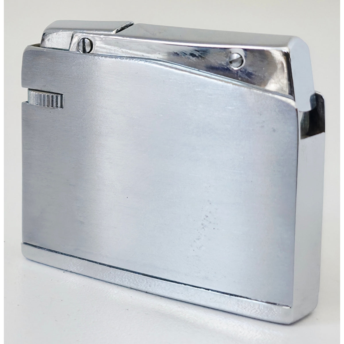 VINTAGE *NEW* 1950's ATC Colonel Silver Windproof Butane Lighter Japan