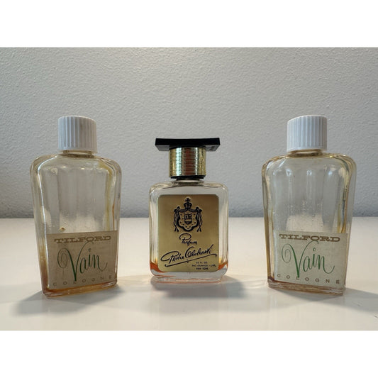 VINTAGE 1950's Perfume Bottles Set of 3 Tilford Vain and Price Abolenski in Box