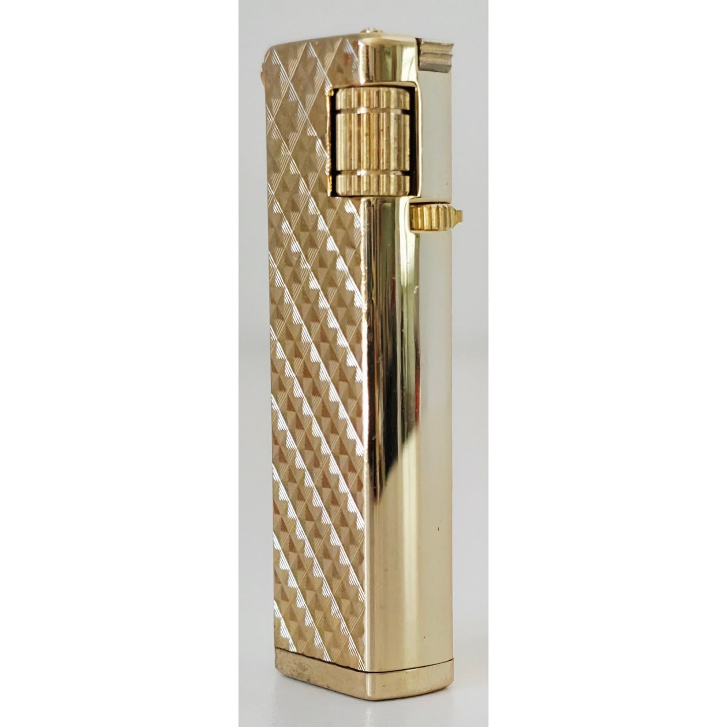 VINTAGE *NEW* 1960's Thin Gold Textured Lighter in Original Box by Supreme USA
