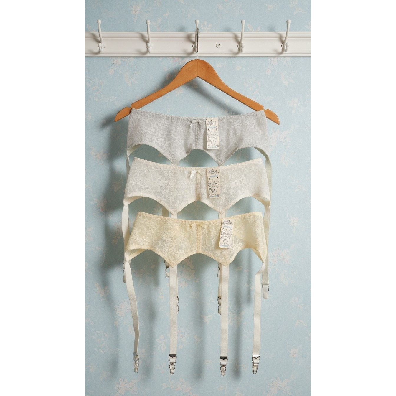 VINTAGE *PRISTINE* 1960's Women's Lace Garter Belts Size 24 Lot of 3