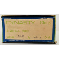 VINTAGE *NEW* 1970's Dynasty 7" Keywound Metal Alarm Clock - Black