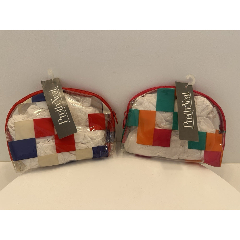 VINTAGE *NEW* 1989 Goody 1633/T Pretty Neat Cosmetic Zip Bag 5" X 6.5" Pair