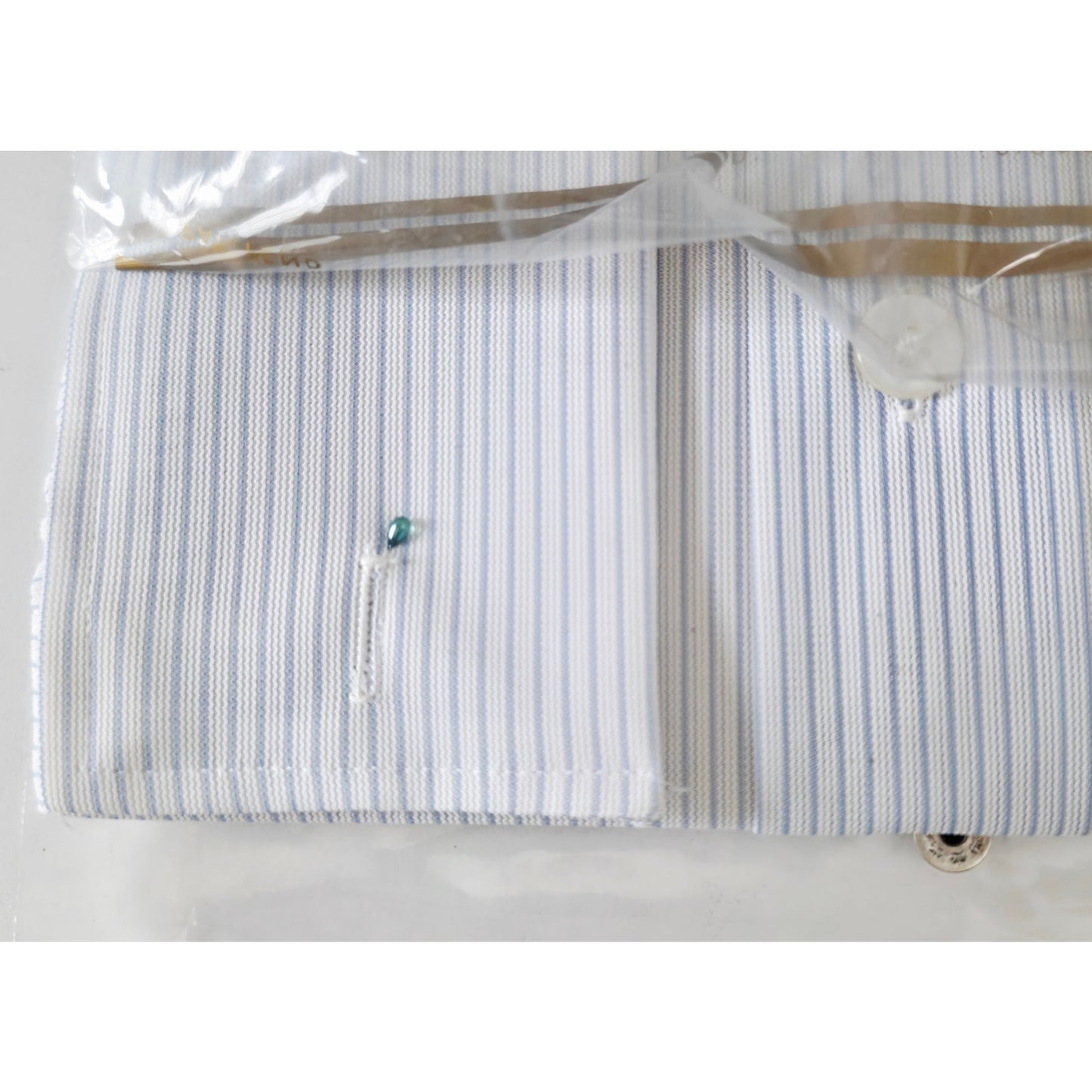 VINTAGE *NEW* 1960's Men's Sinclare White Striped Shirt 100% Nylon Size 15-32
