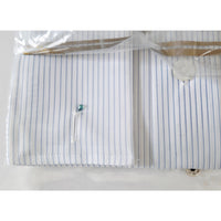 VINTAGE *NEW* 1960's Men's Sinclare White Striped Shirt 100% Nylon Size 15-32
