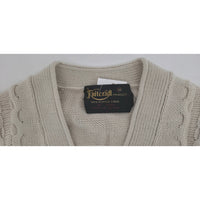 VINTAGE *NEW* 1970's Beige Women's Sweater Vest with Belt 100% Acrylic Size 36