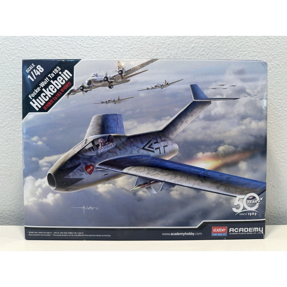 VINTAGE *NEW* Academy 1:48 Focke-Wulf Ta183 Huckebein Aircraft Model Kit 12327