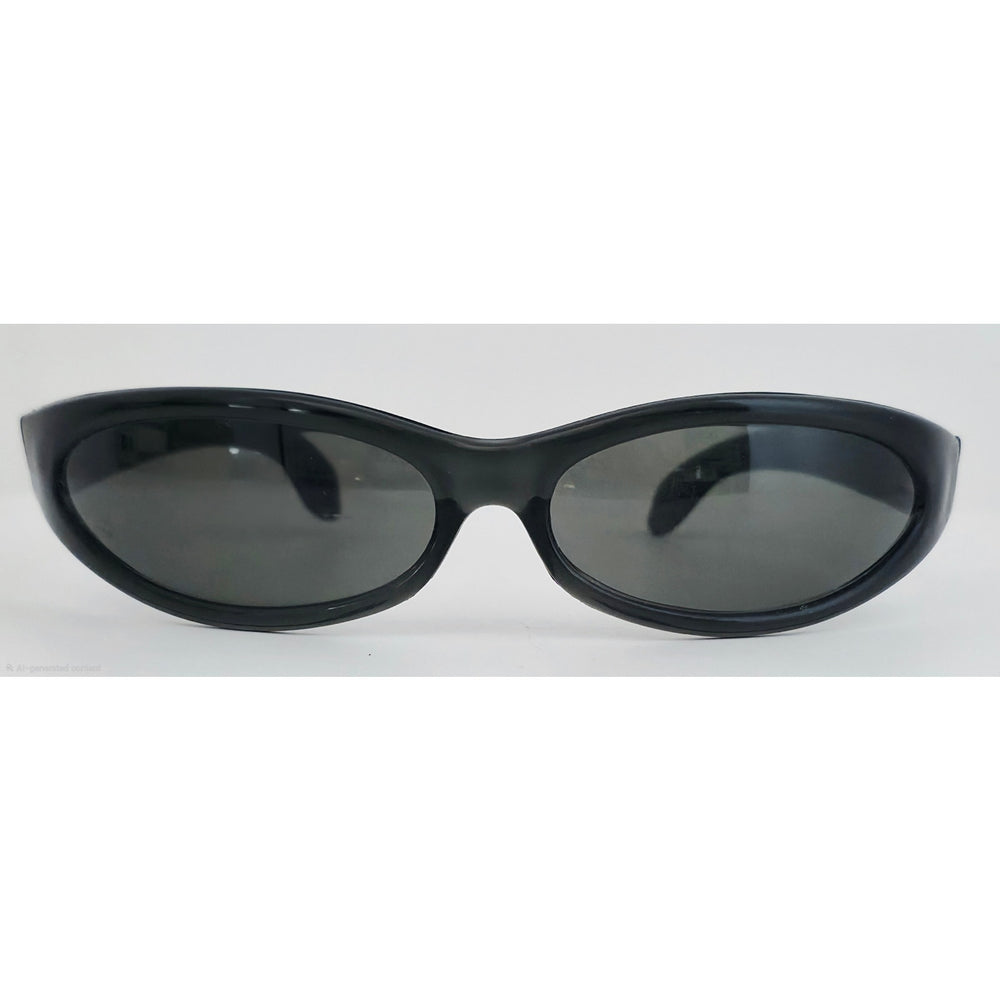 VINTAGE *NEW* 1970's Glam Unisex Black Frame with Gray Lens Sunglasses