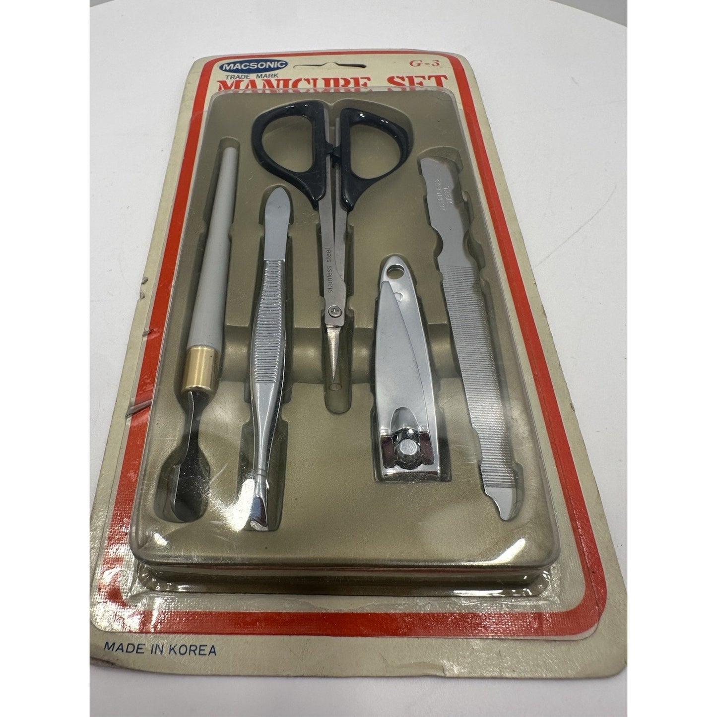 VINTAGE *NEW* 1970's Macsonic 5-Tool Manicure Set