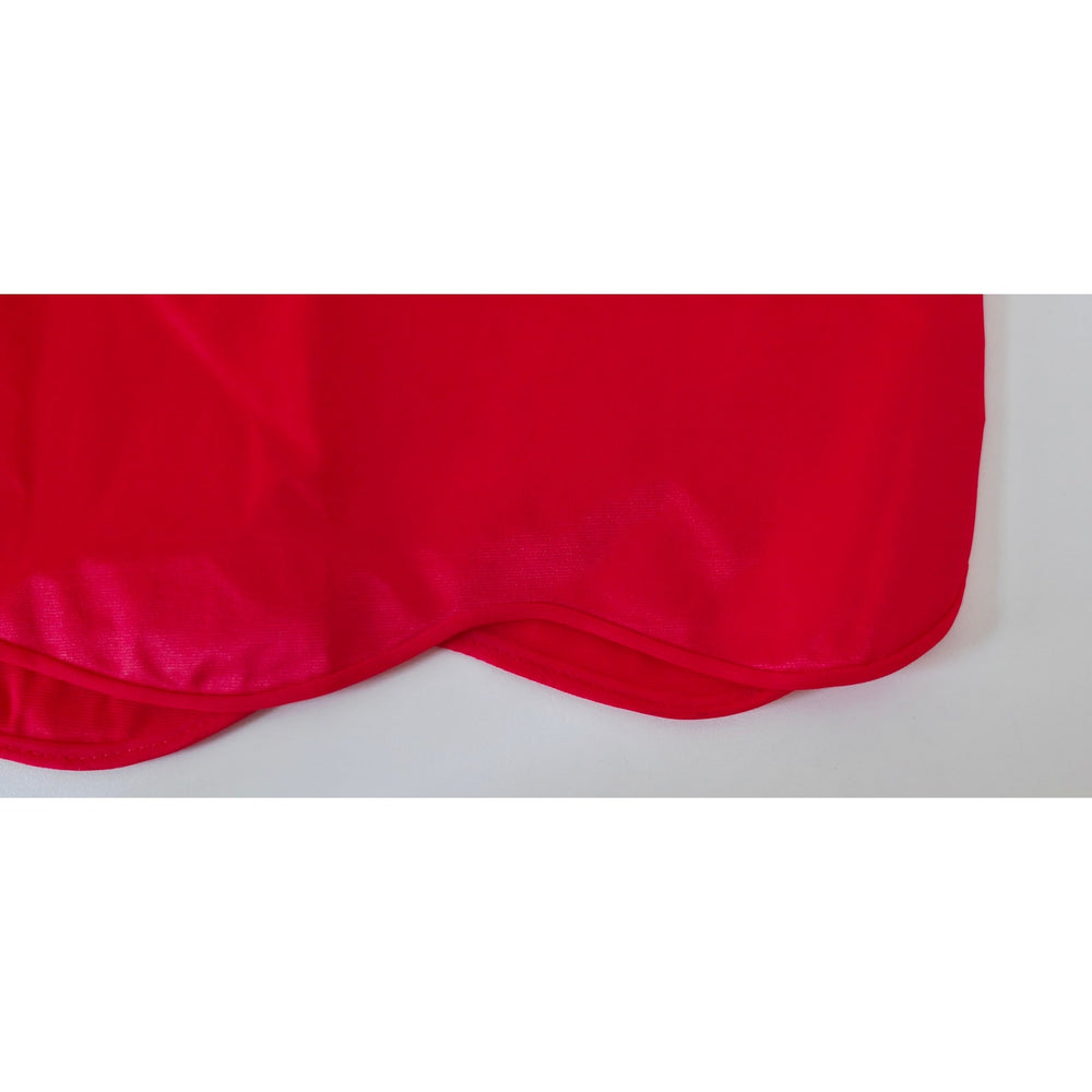 VINTAGE *NEW* 1960's Kayser Women's Red with Scalloped Trim Slip Dress Size 34