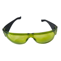 VINTAGE *NEW* 1970's Glam Unisex Sunglasses Black Frame with Neon Green Lens