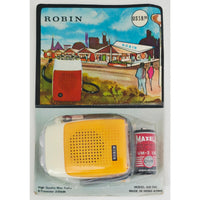 VINTAGE *NEW* 1960's ROBIN AIE-741 Yellow Solid State Micro Transistor AM Radio