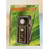 VINTAGE *NEW* 1960's Petrasonic Zoom Radio AM/FM Camera-like Brown Radio
