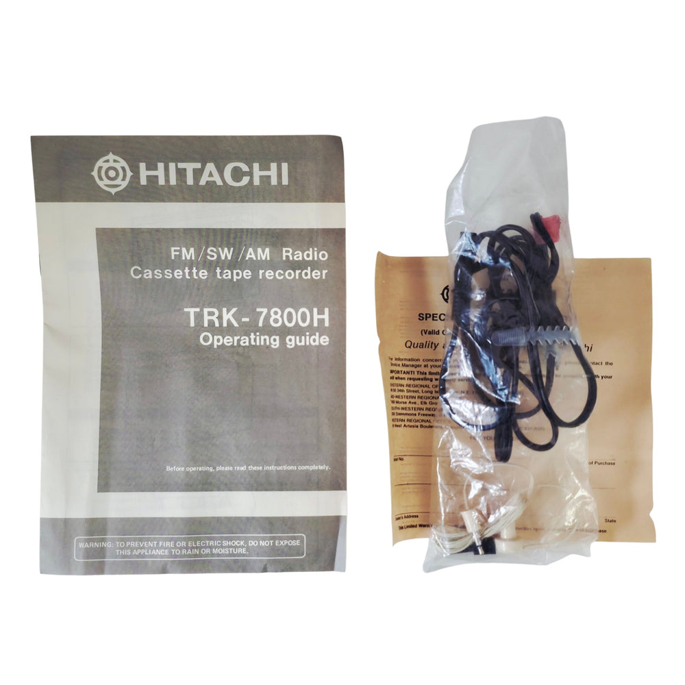 VINTAGE *PRISTINE* 1980's Hitachi TRK-7800H Cassette Tape AM/FM Radio Boombox