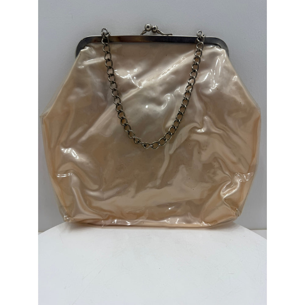 VINTAGE *NEW* 1950's Clear Vinyl Floral Handbag with Original Packing