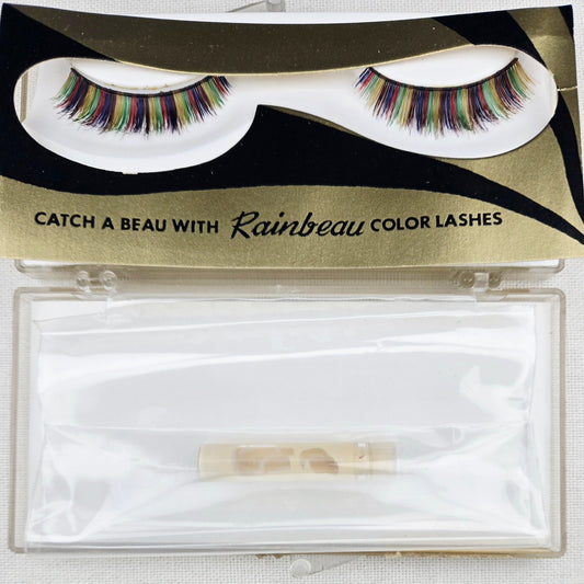 VINTAGE *NEW* 1960s Jija Multi-Color 100% Human Hair Curved Eye Lashes
