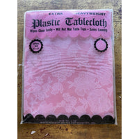 VINTAGE *NEW* 1960's Heavyweight Plastic 52" X 52" Tablecloth USA